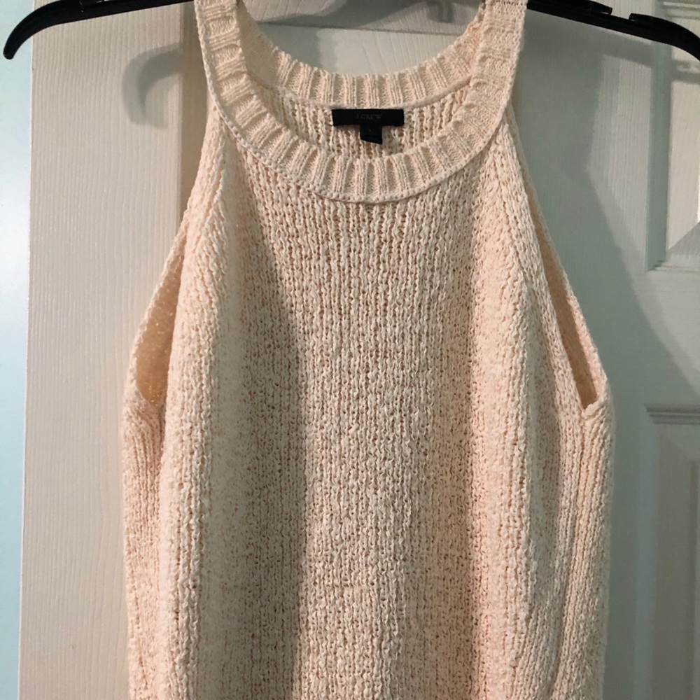 Sz L cream sweater tank.  J Crew